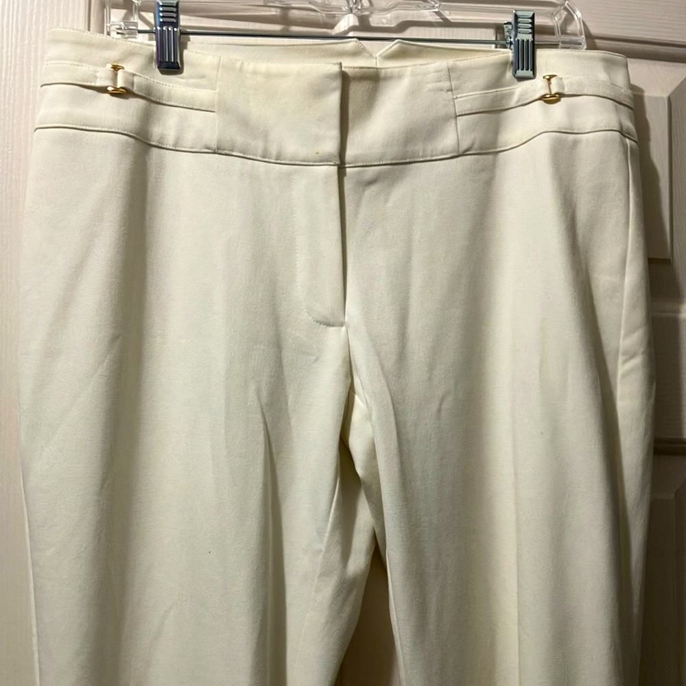 Cache Cream Belted Pants